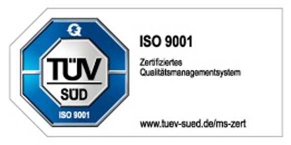 TÜV SÜD Zertifikat ISO 9001:2015